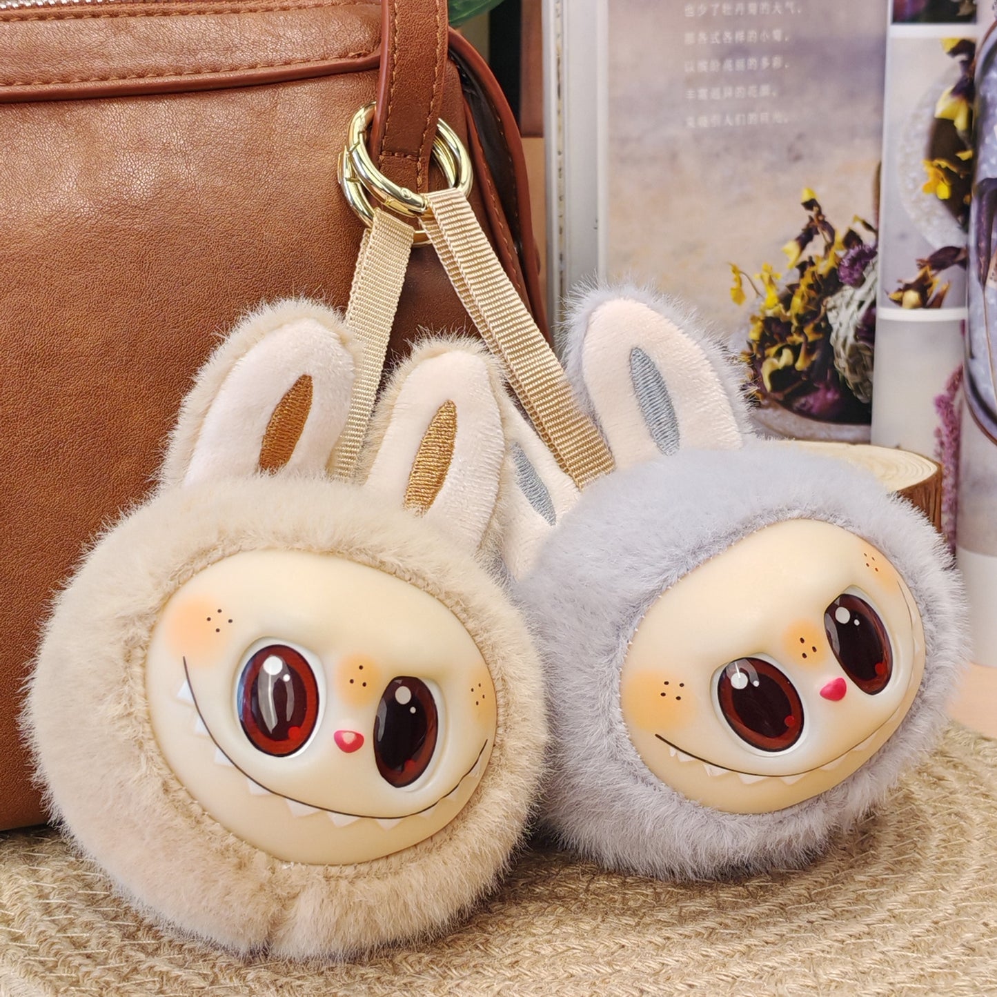 Labubu Plush Keychain (Brown or Gray)