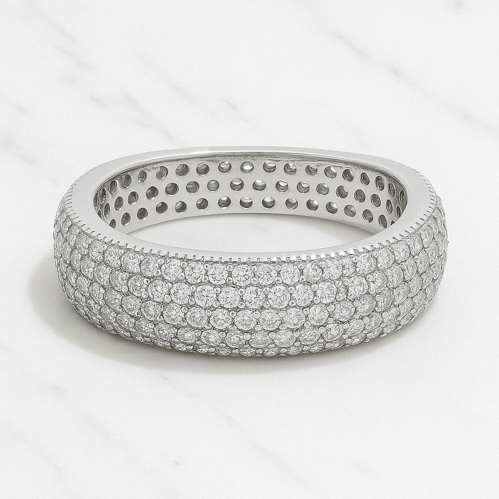 Diamond Square Pinky Ring
