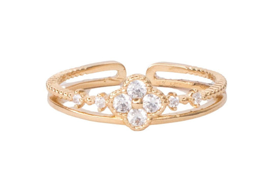 Mini Clover Ring (Gold)