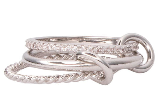 Interlock Loop Ring (White Gold)