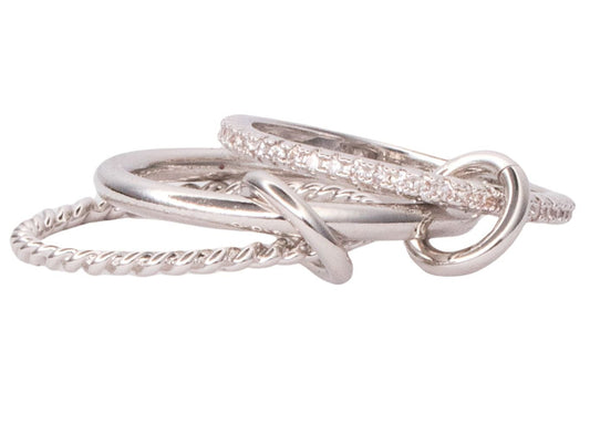 Interlock Loop Ring (White Gold)